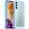 Samsung Galaxy M15 5G Fusion Hybrid Hülle, Transparent / Blau