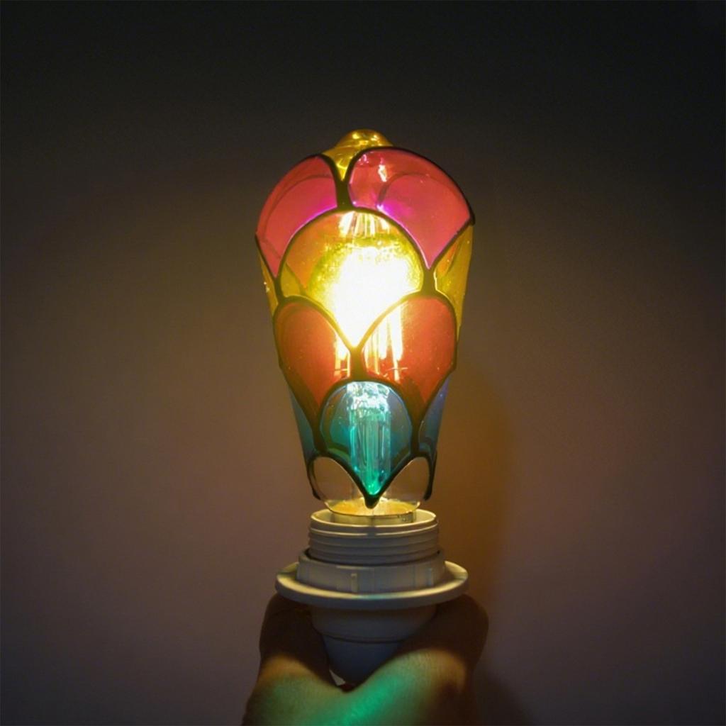 Unique Decor Piece: Hand-painted Bulb Becomes A One-of-a-kind Decorative 2PC