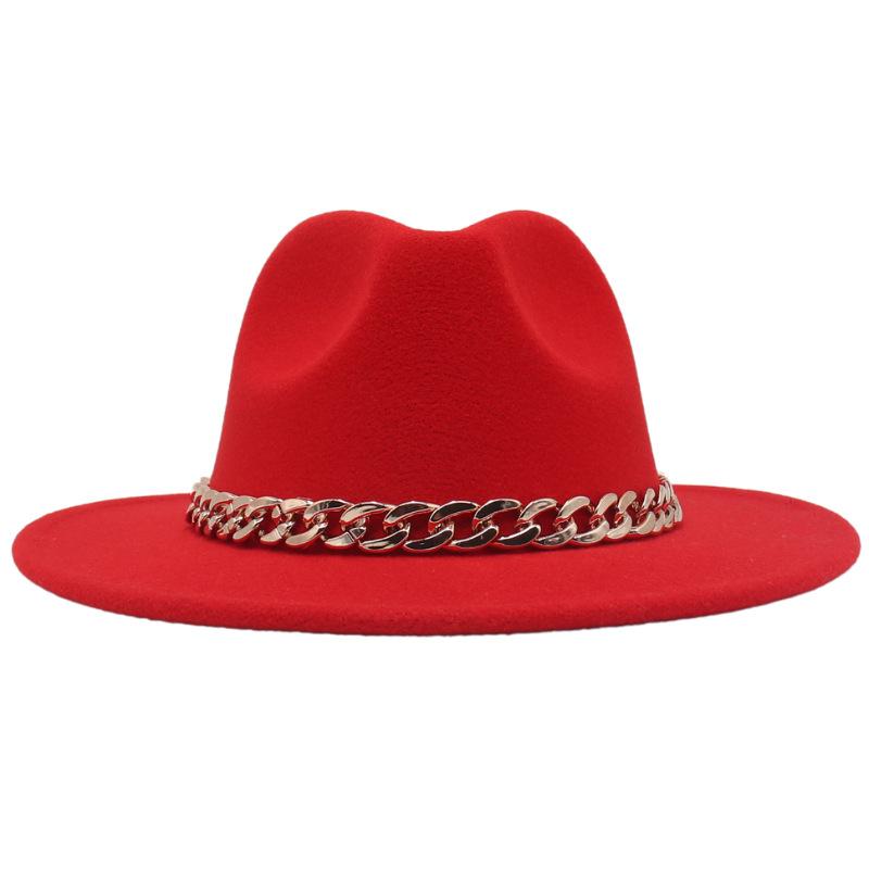 Acrylic Chain Men'S And Women'S Multi-Colored Stage Hat Woolen Felt Hat Jazz Top Hat Hat