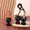 Pendant Phone Charm Wooden Cat Keychain Mobile Phone Lanyard Mobile Phone Chain Mobile Phone Strap