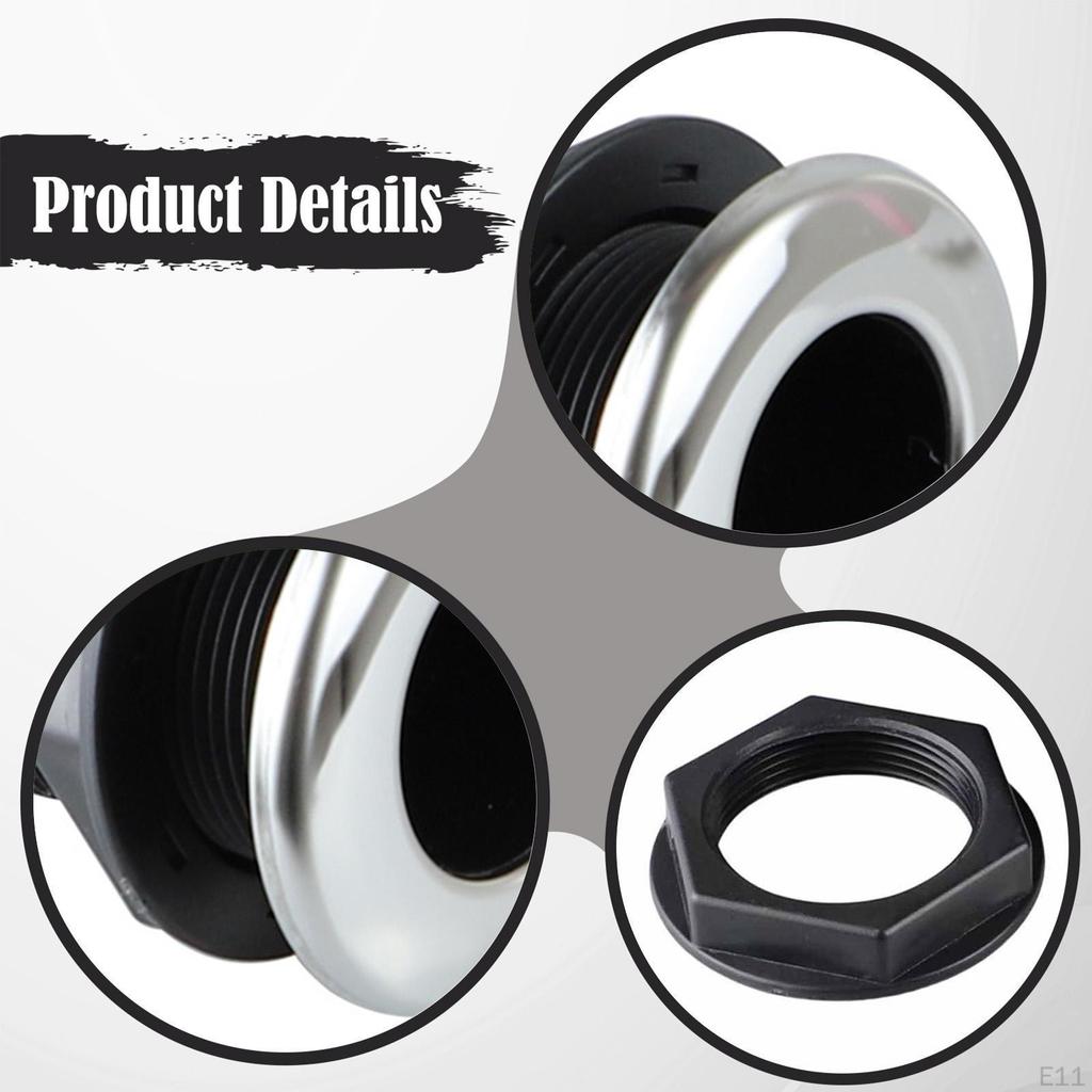 Through-hull Fitting, Deck Drain, Overflow Connection, Suitable for Bilge