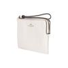 Coach Corner Zip 16 Crossgrain Leather Clutch Wallet Mini Women Wallet White 58032-IMCHK