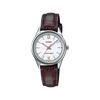 CASIO Standard Watch Cheap Leather Ladies' LTP-V005L-7B3 (Kids/Girls' Watch, Casio, Analog, White/Brown Strap)