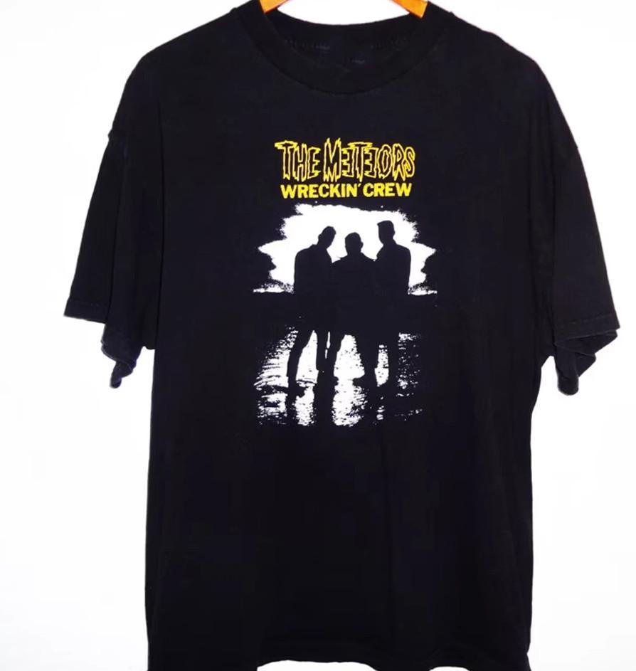 Vintage The Meteors band wreckin crew T-shirt, size S-4XL