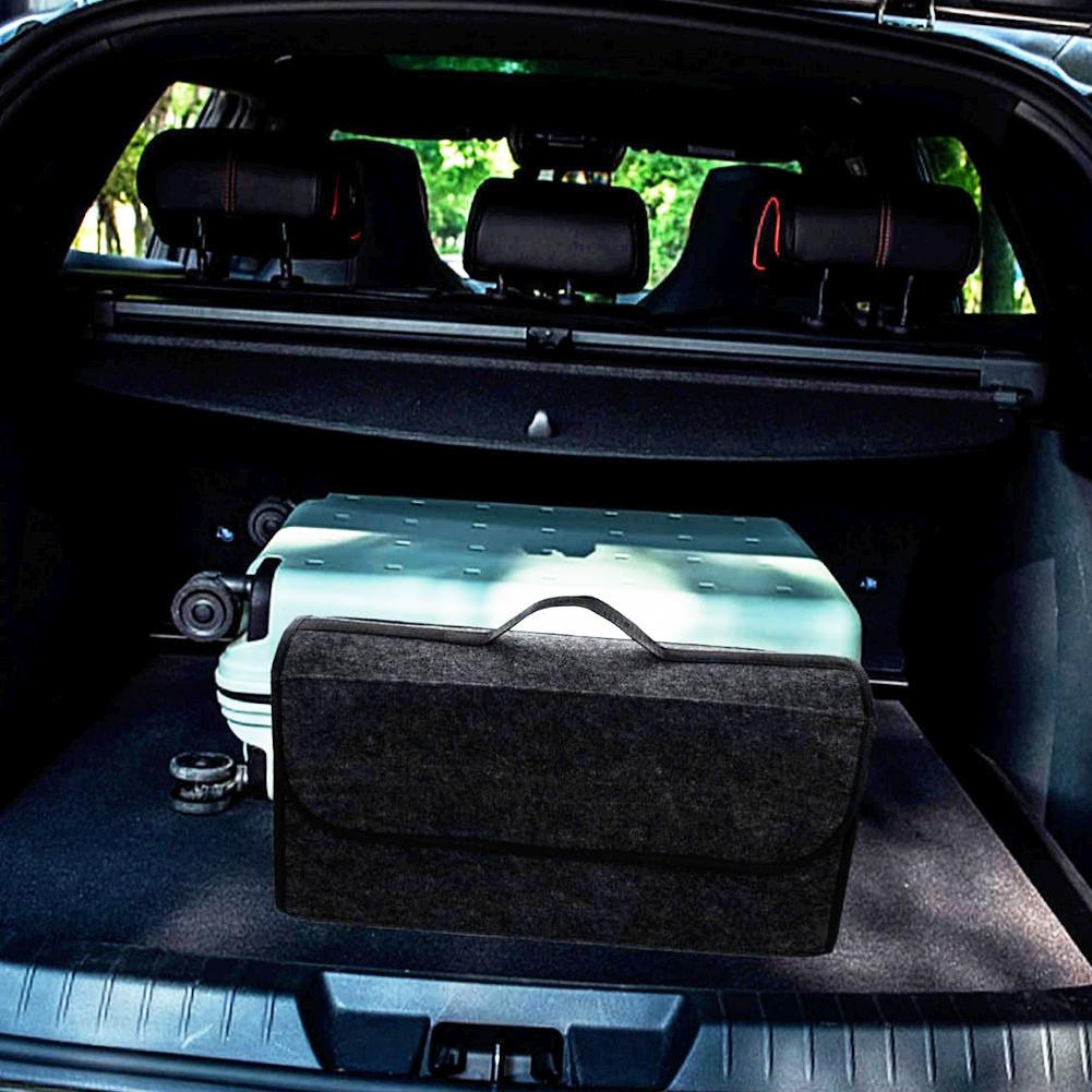 Large Anti Slip Car&Yacht Soft Felt Organizer Box Car Trunk Soft Felt Storage Box Accessories Car Trunk Universal Sorting Bag