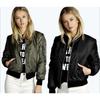 Spring Autumn Women Jackets Fashion Basic Bomber Jacket Streetwear Long Sleeve Coat Solid Color Casual Outerwear