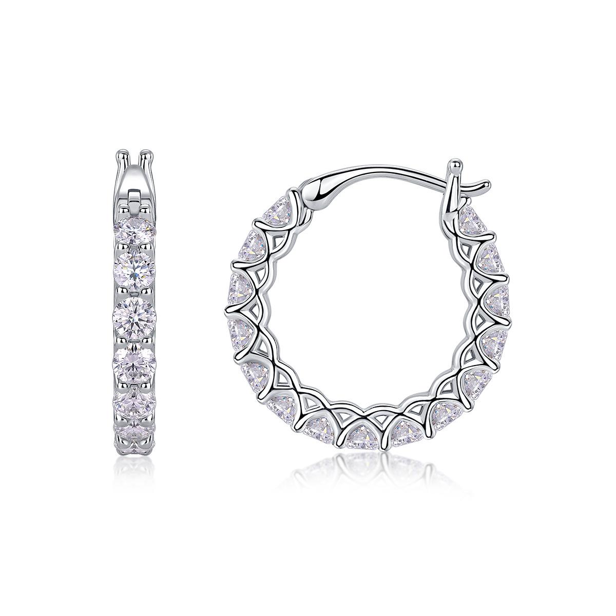 

Серьги из серебра S925 E13995 Серьги из муассанита Украшения для ушей