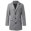 Men's Autumn/Winter Single-Breasted Woolen Trench Coat