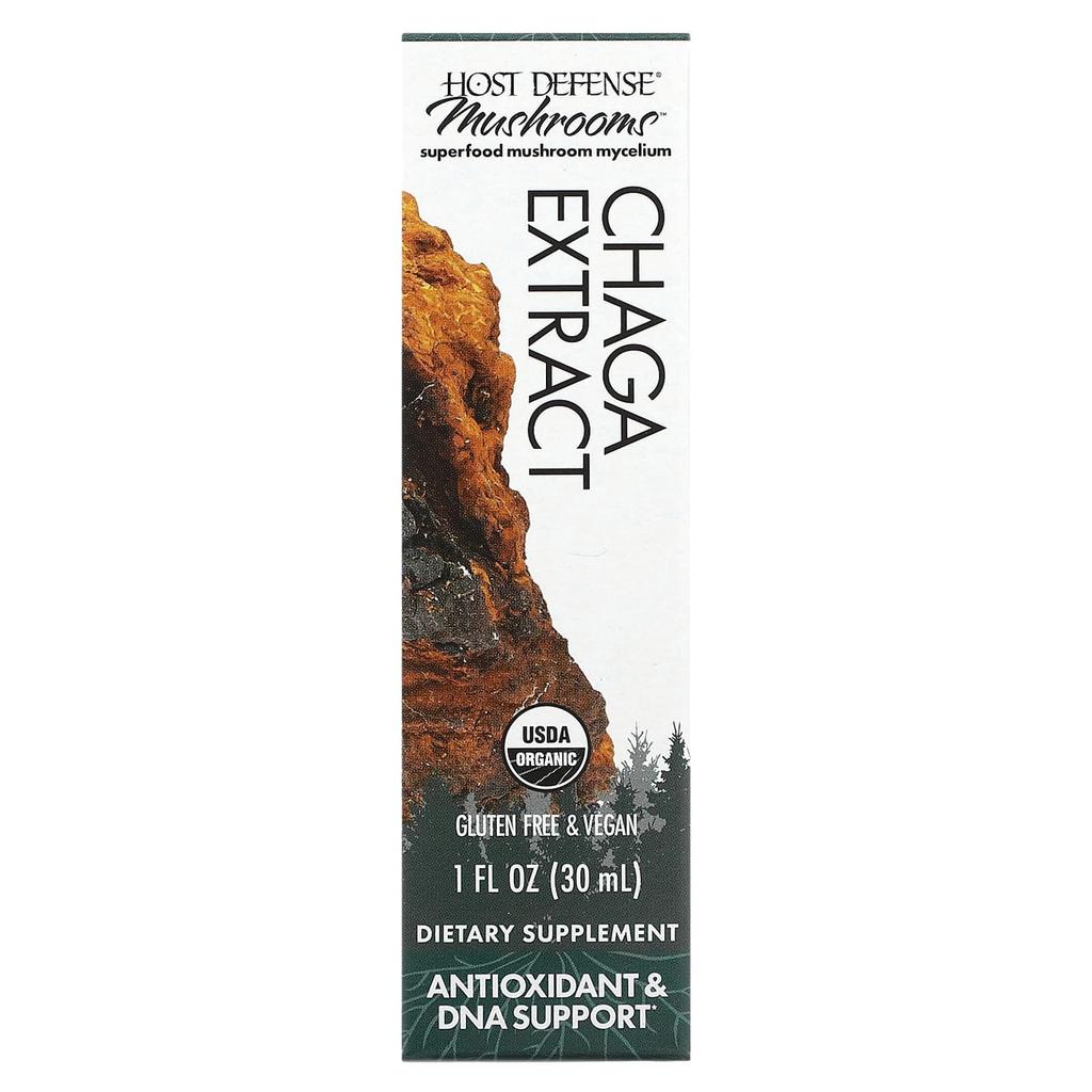 Mushroom, Organic Chaga Mushroom Extract, 1 Fl Oz (30 Ml)