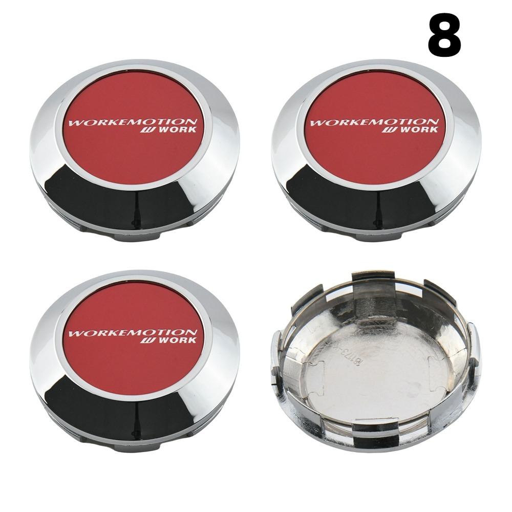 4PCS OD 76MM / ID 72MM Cap For Rims WORK EMOTION EQUIP MEISTER VS Emblem Wheel Center Cap Sport Car Logo Wheel Cover Hub Caps