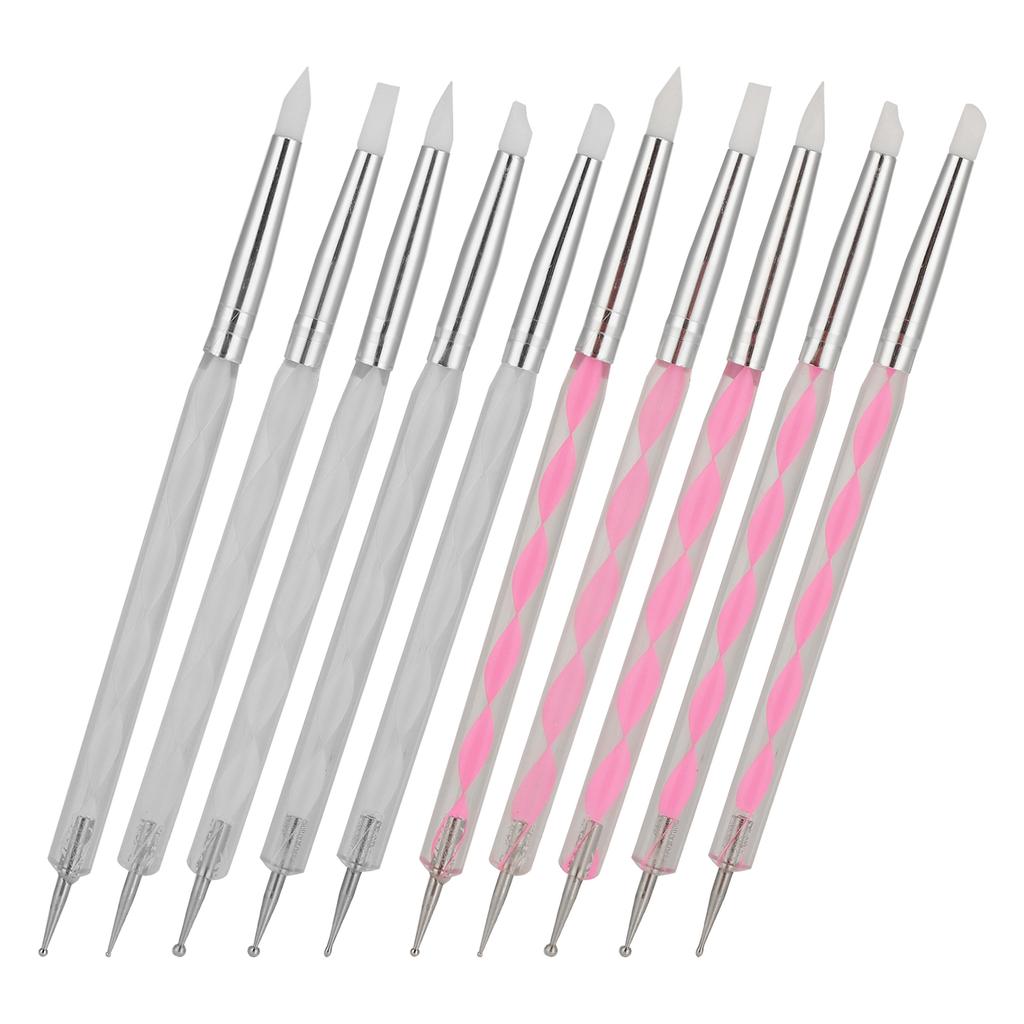 5pcs Nail Art Dotting Pen  Ended Nail Painting Pen  Carving Pen with Acrylic Handle