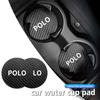 2Pcs Car Coasters Water Cup Mats Waterproof Slot Pads For Volkswagen VW Golf Jetta Passat Mk4 Mk5 Mk6 CC B5 B6 B7 Golf 4  Rf30
