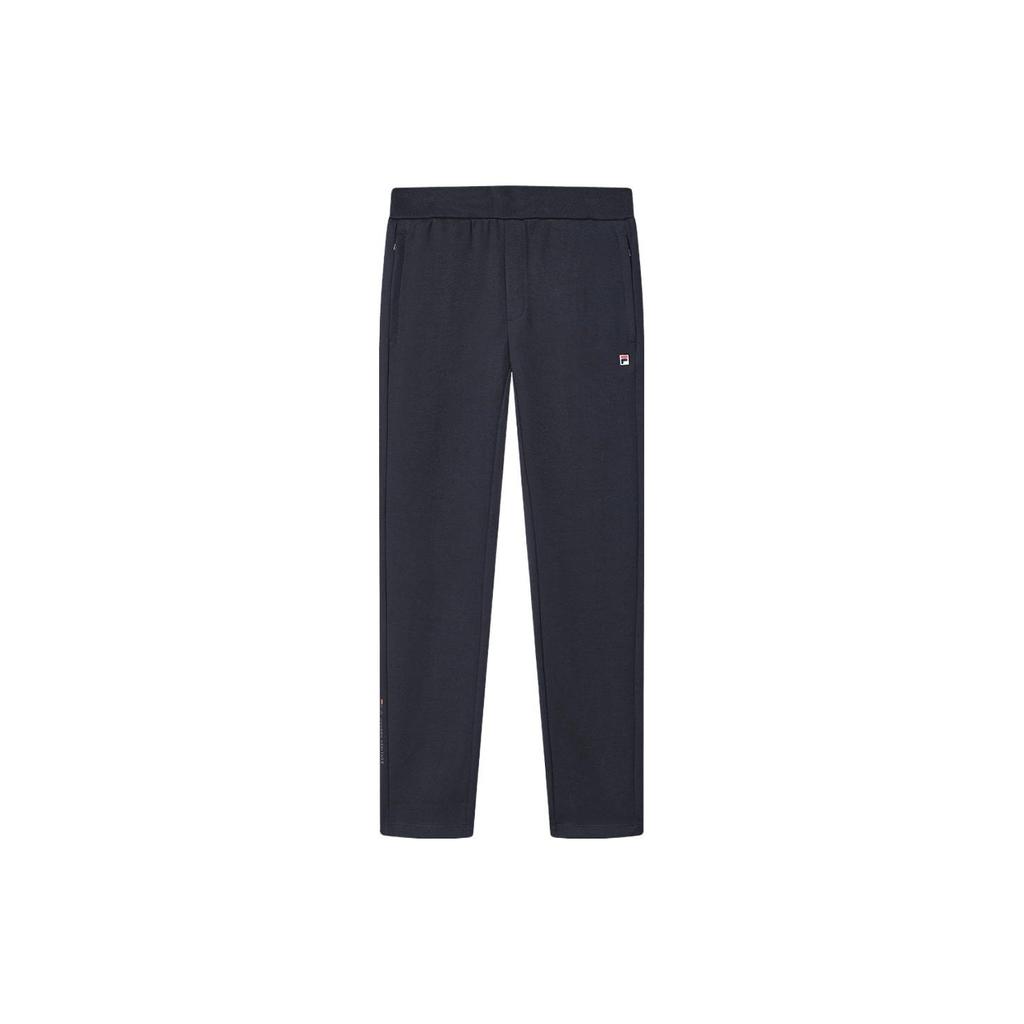 Fila Solid Color Mid Waist Straight Leg Casual Pants Men Bottoms Legendary-Blue F11M411601FNV