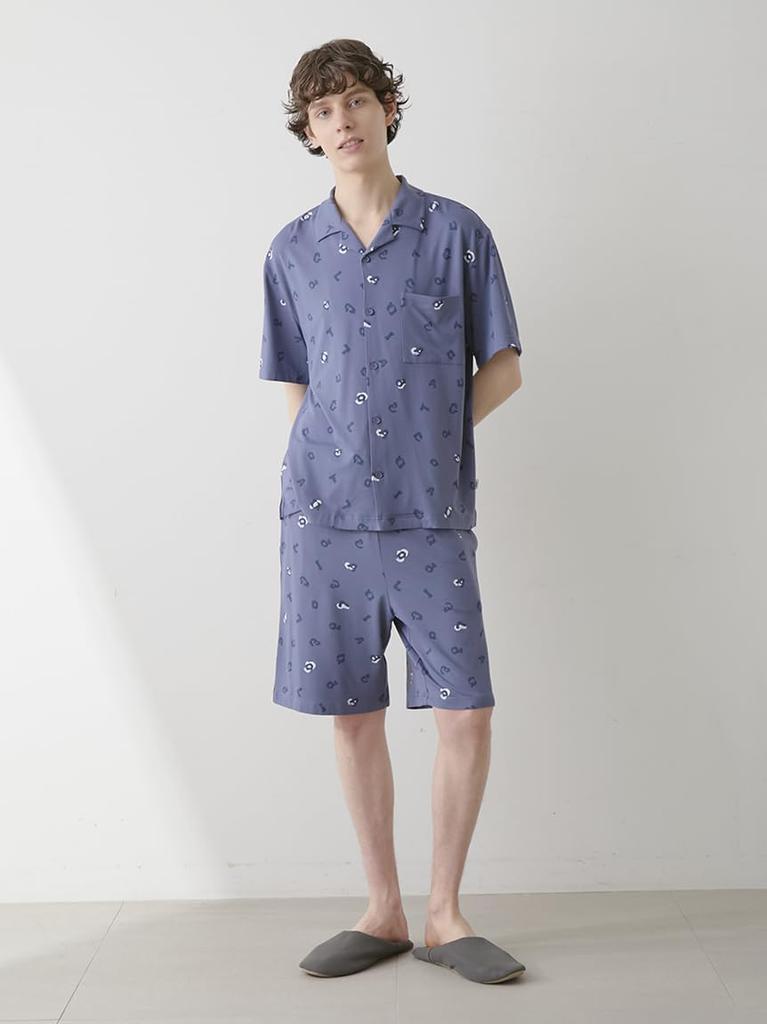 Gelato Pique HOMME Leopard Print Shirt PMCT252924NVYL