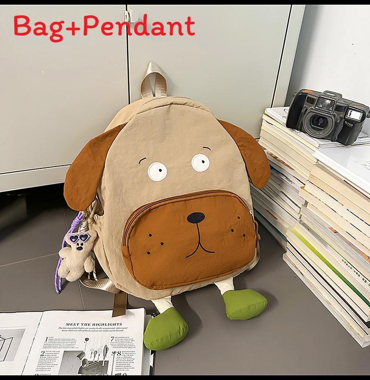 Cartoon Dog Backpack With Nylon For School Travel And Daily Use
