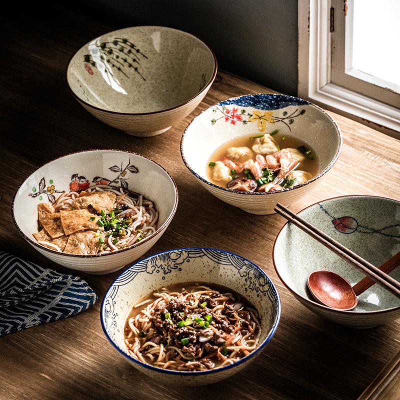 Japanese Ceramic Noodle Bowl - Large Conical Hat Design for Ramen and Soup (2025)