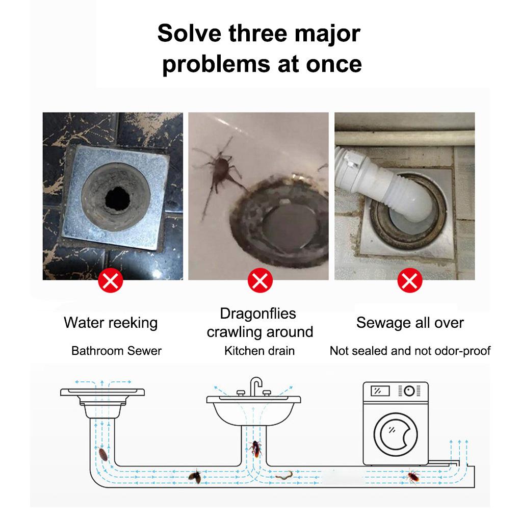 Drain Cover Core Deodorant Bathroom Anti-clogging Pipe Catcher 3.7-5.2cm Tub Plumbing Bath Sink Strainer Reusable Filter