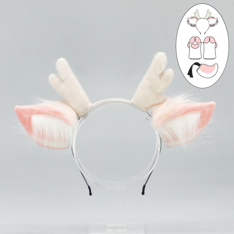 Chiristmas hair accessories antler Headband Halloween cosplay accessories y2k Beast ear headband Hair band girls item deer ear