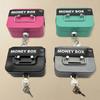 Lockable Metal Money Safe Box with Key – Compact, Portable Piggy Bank for Kids