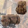 20L Backpack + 25L Rear Bag In Vintage Style Brown Craftride Canvas