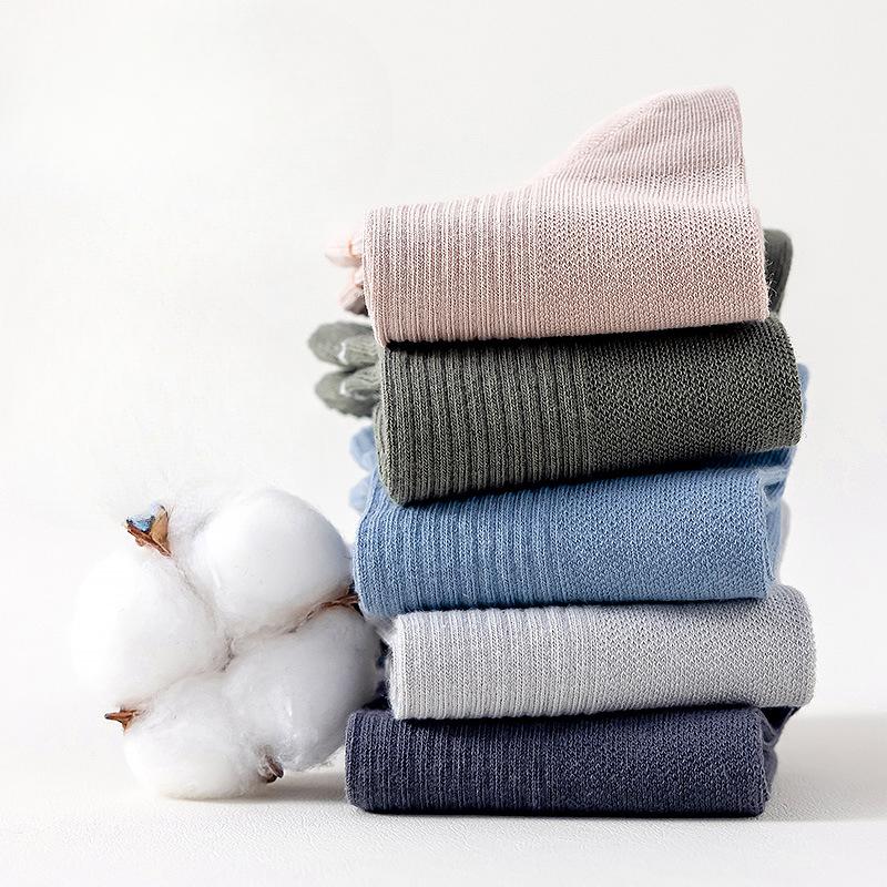 Men's Summer Thin Mid-calf Cotton Socks Spring and Summer Sweat-absorbing and Breathable Sports Trendy Short Calf Socks