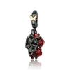 S925 Silver Halloween Witch Skull Pendant Necklace Gothic Jewelry For Women