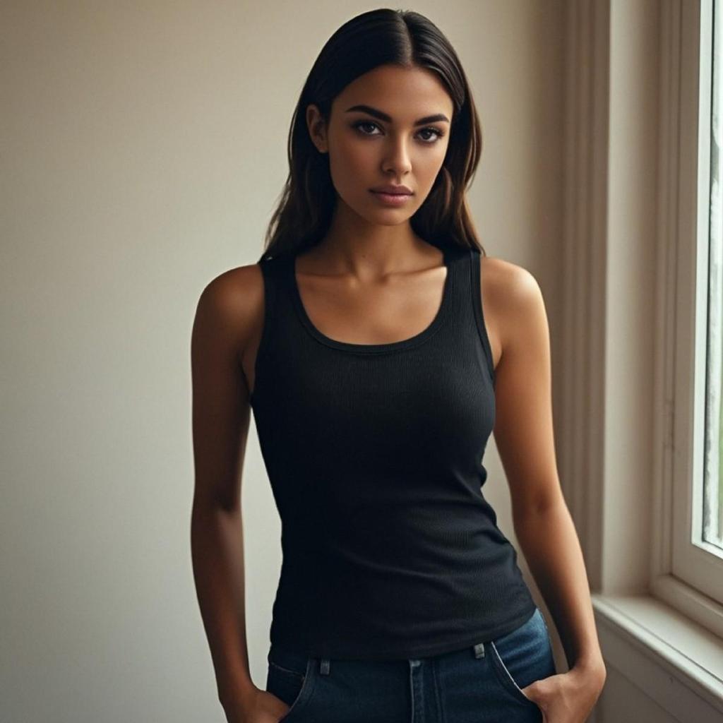 Ice Silk Spaghetti Strap Women's Tank Top with Chest Pads - Comfortable Summer Fashion for Europe and America