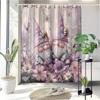 Cute Dwarf Butterfly Waterproof Shower Curtain, Suitable For Modern Bathroom Decoration, Stylish, Very Suitable For Family Use