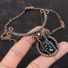 American Dichroic Glass Necklace Copper Wire Wrapped Gemstone Jewelry Adjustable Necklace Handmade Ethnic Jewelry Copper Wire Wrap Necklace