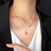 Exquisite 18K Gold Plated Small Gold Bar Necklace for Women – Non-Fading Titanium Steel Sweater Chain