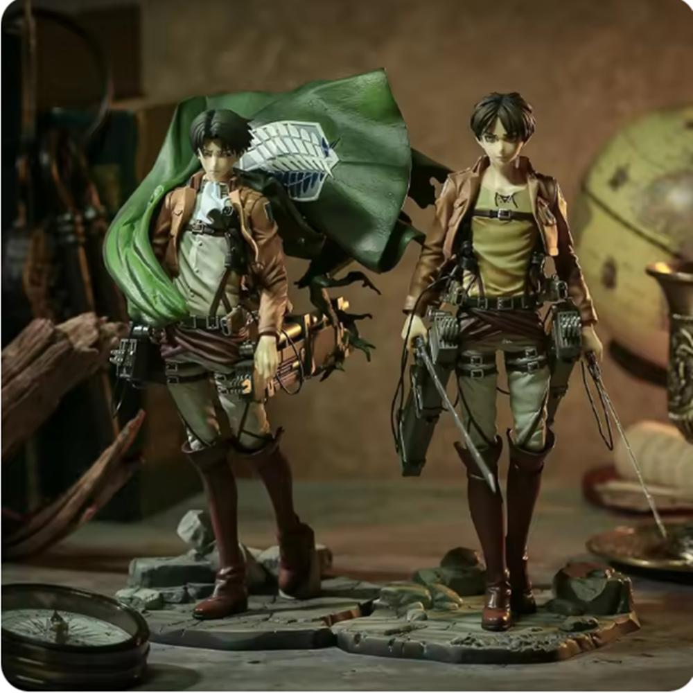 Attack On Titan Eren Yeager Anime Figure Shingeki no Kyojin Levi Ackerman Action Figure Figurine Model Doll Toys