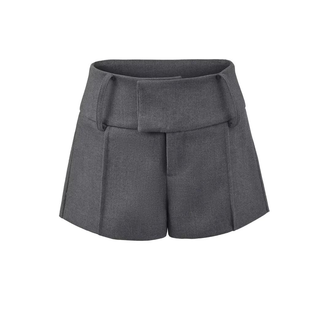 

Pure Desire High-Waisted Loose Wide-Leg Butt-Lifting Shorts Small сірий колір