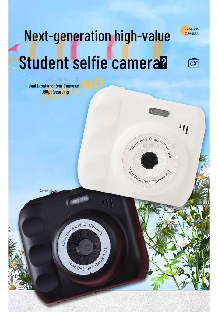 HD Aparat Polaroid z podwójnym obiektywem dla studentów - Uroczy i przenośny, Natychmiastowy transfer zdjęć do telefonu, Kolorowe zdjęcia 12MP
