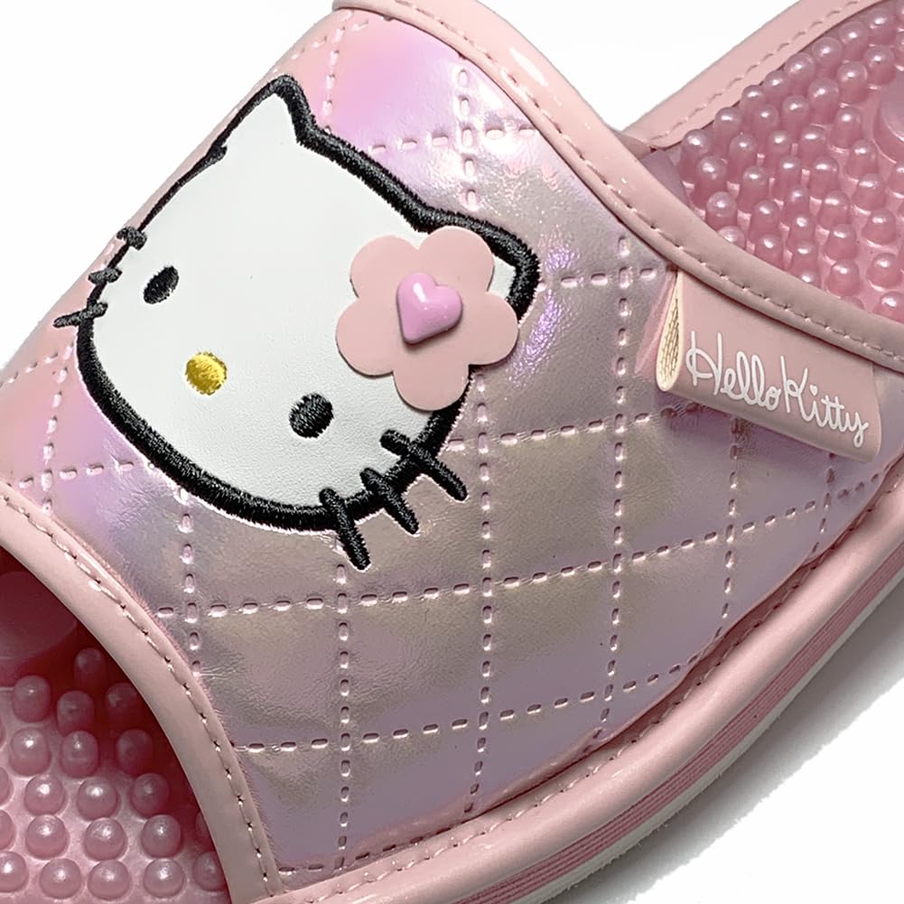 Sanrio Quilted Health Sandals Hello Japanese-made (SAHS007) (Pink Kitty, L24.0 Cm)
