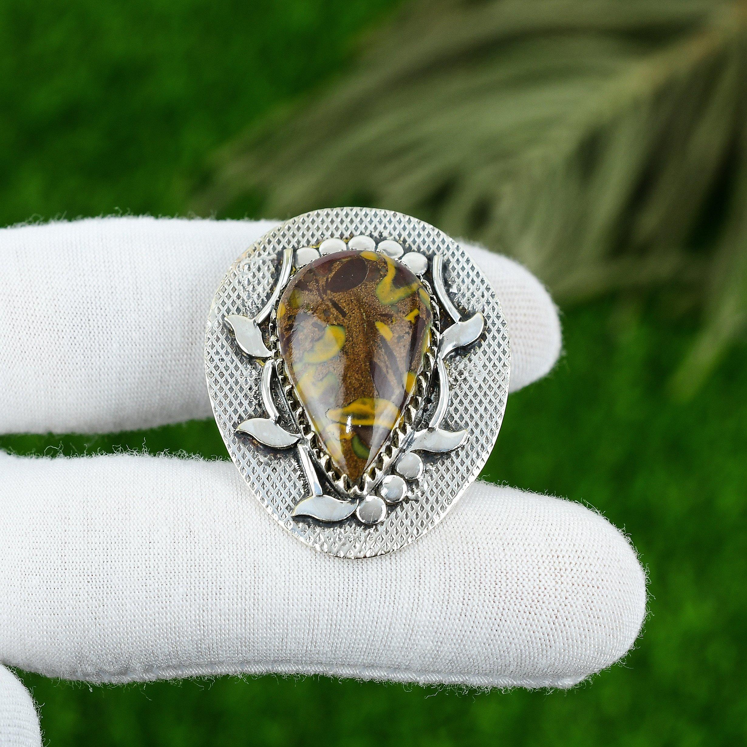 

Подвеска из натурального камня фруктовый яшма, ювелирное изделие из серебра 925 пробы для женщин