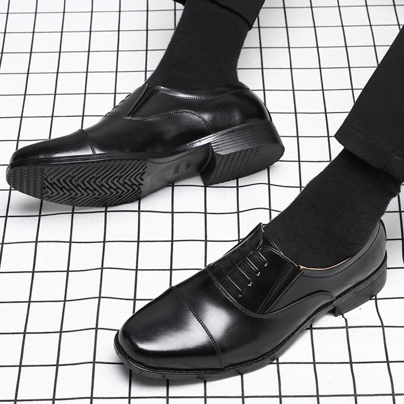 

Туфли из натуральной кожи с тремя суставами, расширенные, мужские, весенние и осенние, дышащие, с мягкой подошвой, деловые, черного и белого цвета, кожаные туфли 46