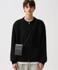 TRILLION Washable Round Neck Hacci Zip-Up Knit (Pure Black)