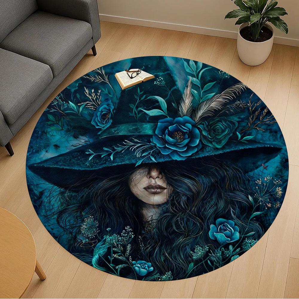 1PC witchcraft magic Office Round Area Rug, Under Office Chairs Bedroom Living Room Home Decor, Carpet for Office -1110010