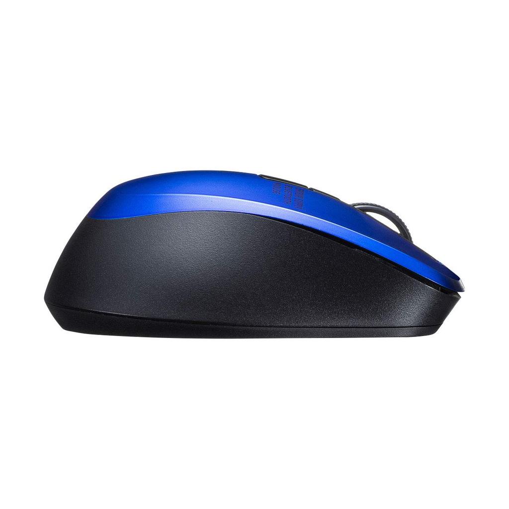Sanwa Supply Bluetooth Blue 5 2400dpi 5.0 Mouse, Quiet, LED, Buttons, (3-Level Switching), Compact, Blue, MA-BTBL155BL