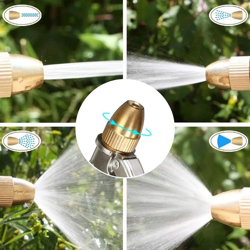Garden Water Spray Gardening Sprayer Adjustable Metal Water Spray Household Lawn Yard Car Wash Sprinkler Cleaning Tool Water Jet
