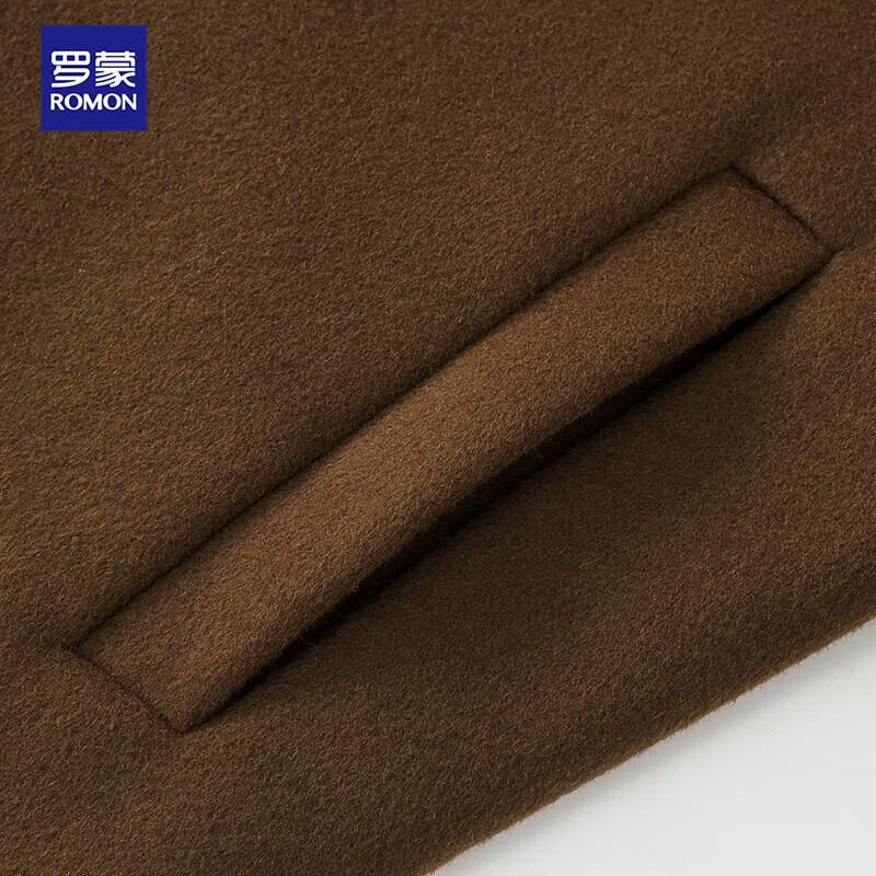 ROMON Men's Mid-Length Slim-Fit Double-Faced Wool Coat