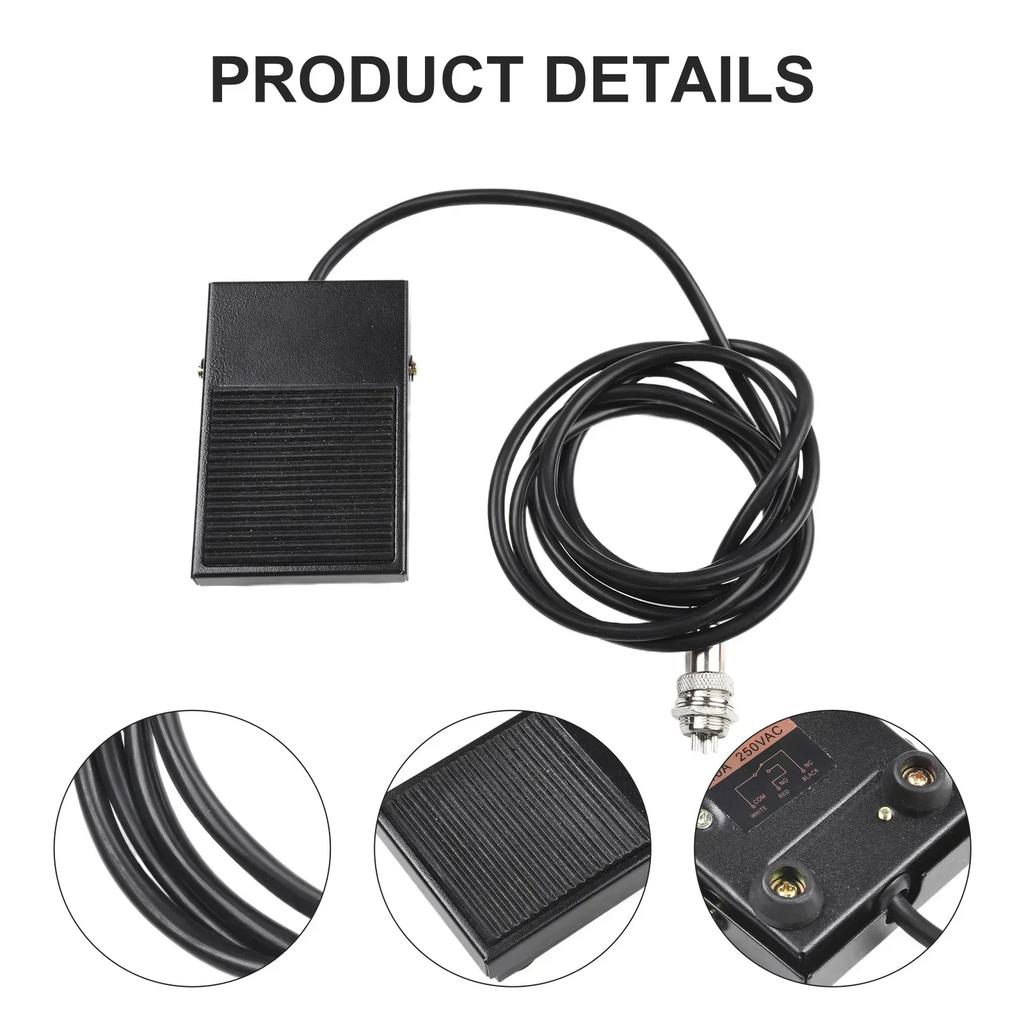 Spot Welded Foot Pedal Welding 1pc Metal TFS-1 TIG Welder 2/3-pin 5A Accessories Anti-skid Cutting Foot Switch