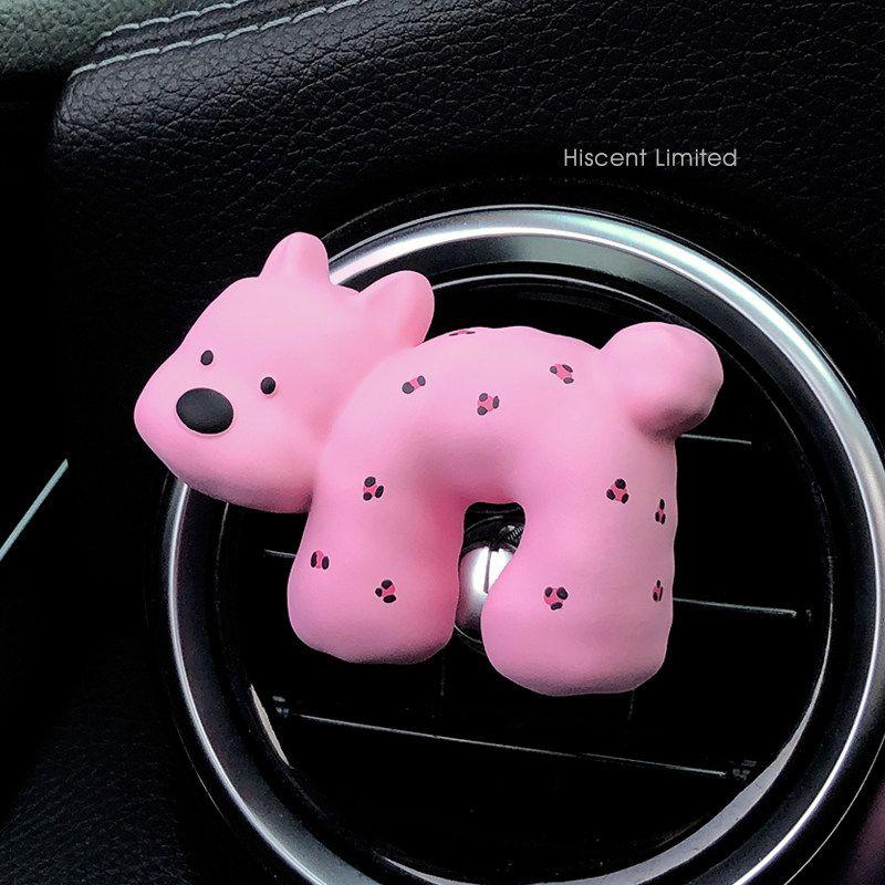 

2025 New Car Air Vent Decoration Car Fragrance Perfume Cute Puppy High-Quality Car Diffuser Stone Pink Leopard Print Floral tone