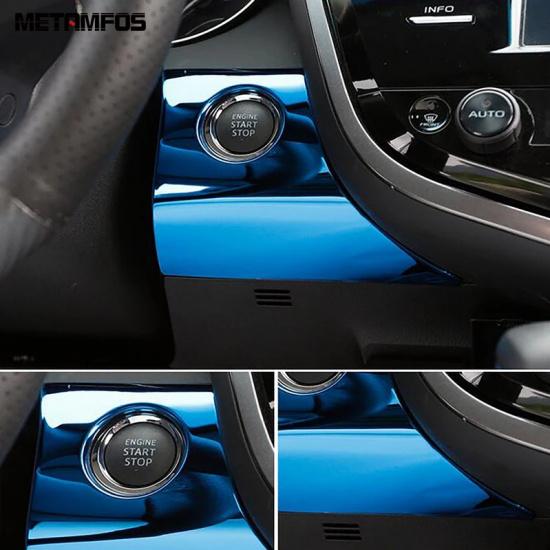 For Toyota Camry 2018-   Stainless Steel Car Engine Start Stop Switch Button Panel Cover Trim Interior Accessories