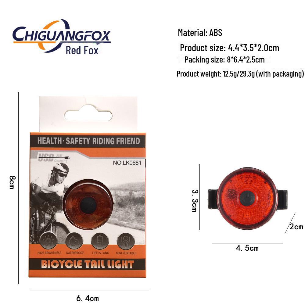 USB Rechargeable Colorful Dimming LED Mini Rear Taillight with Quick-Detach Feature