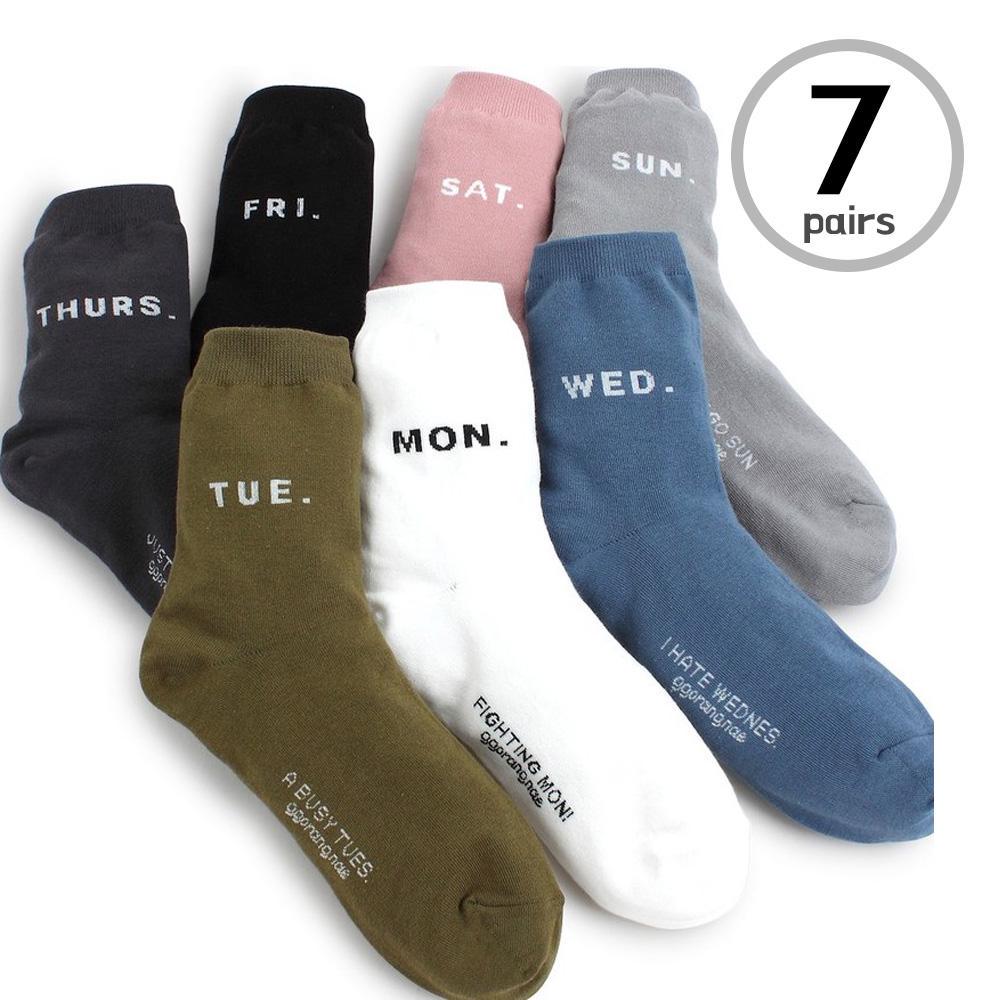 

Носки 7Day Daily Crew (7 пар) Женщины Дети (старше 10) Day Mark Fashion PI17 23 cm - 26 cm