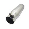 Mirror Silver Stainless Steel Car Exhaust Muffler Tailpipe, 7.6 Caliber Decor Accessory