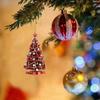 Acrylic Christmas Tree Ornament Cute Acrylic Tree Pendant Cartoon Car Flat Pendants  Xmas Gift