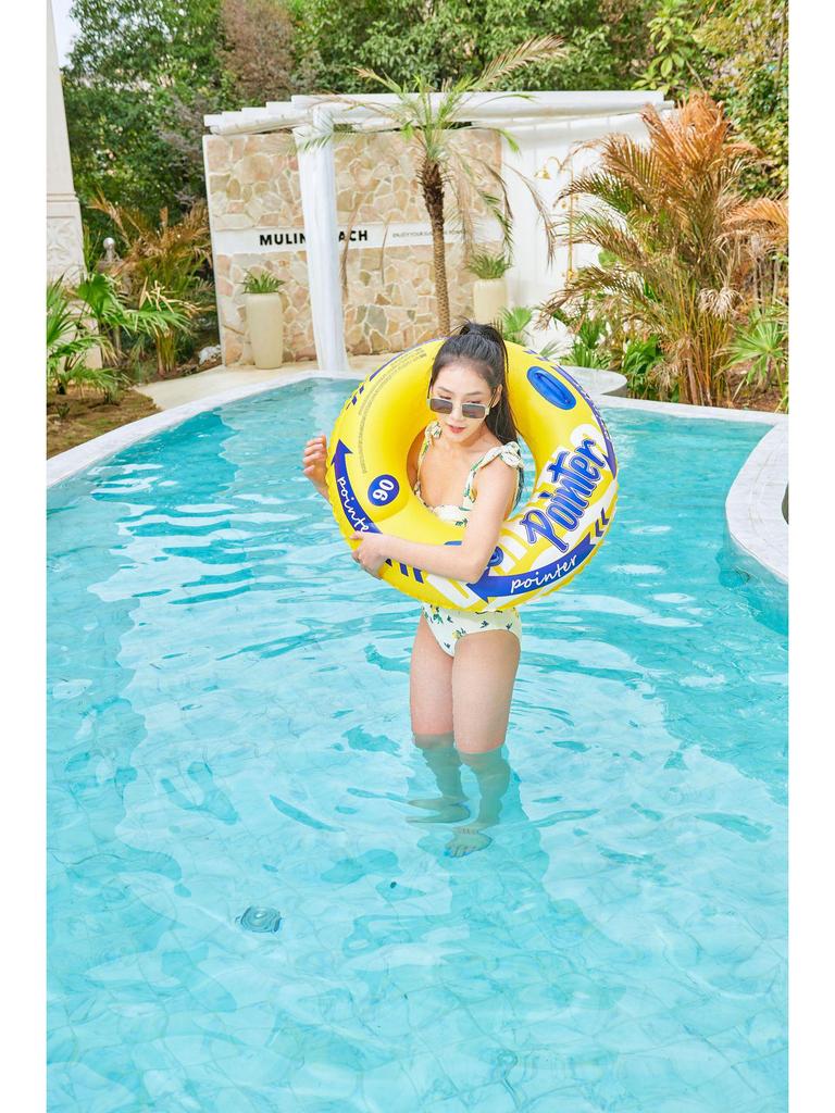 Xiaolv Inflatable Swimming Ring with Handle: Thickened Double Airbag for Adults