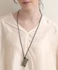Halden Logo Comb Pendant Necklace (N032_Silver)